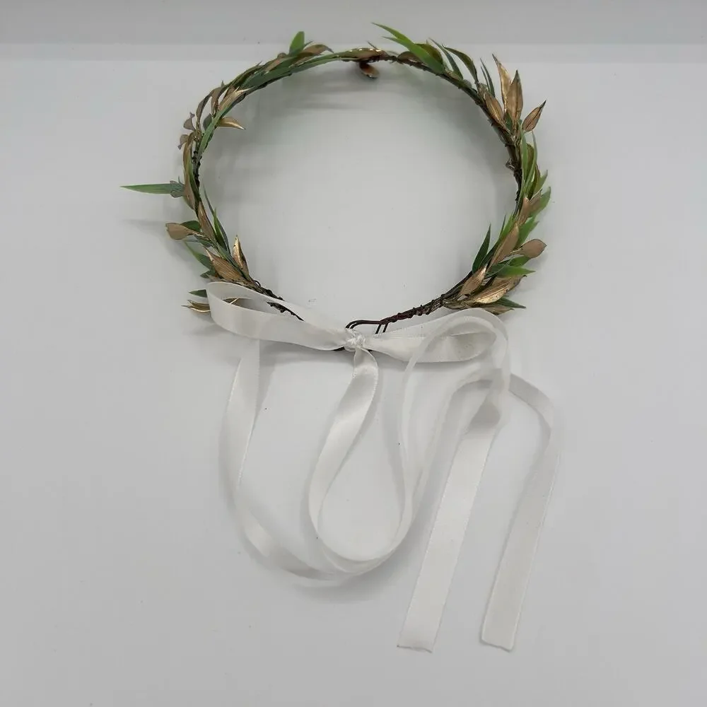 Elf Tiara Crown with Ears Fairy Leaf Woodland Headpiece Fantasy Cosplay Costume‎
